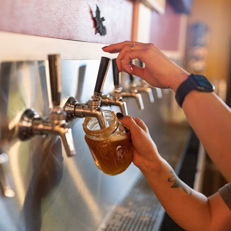 pouring beer